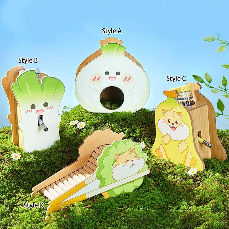 Hamster Wood House Play Room Cage Accessoire pour Lemmings Chinchilla - Photo 1/1