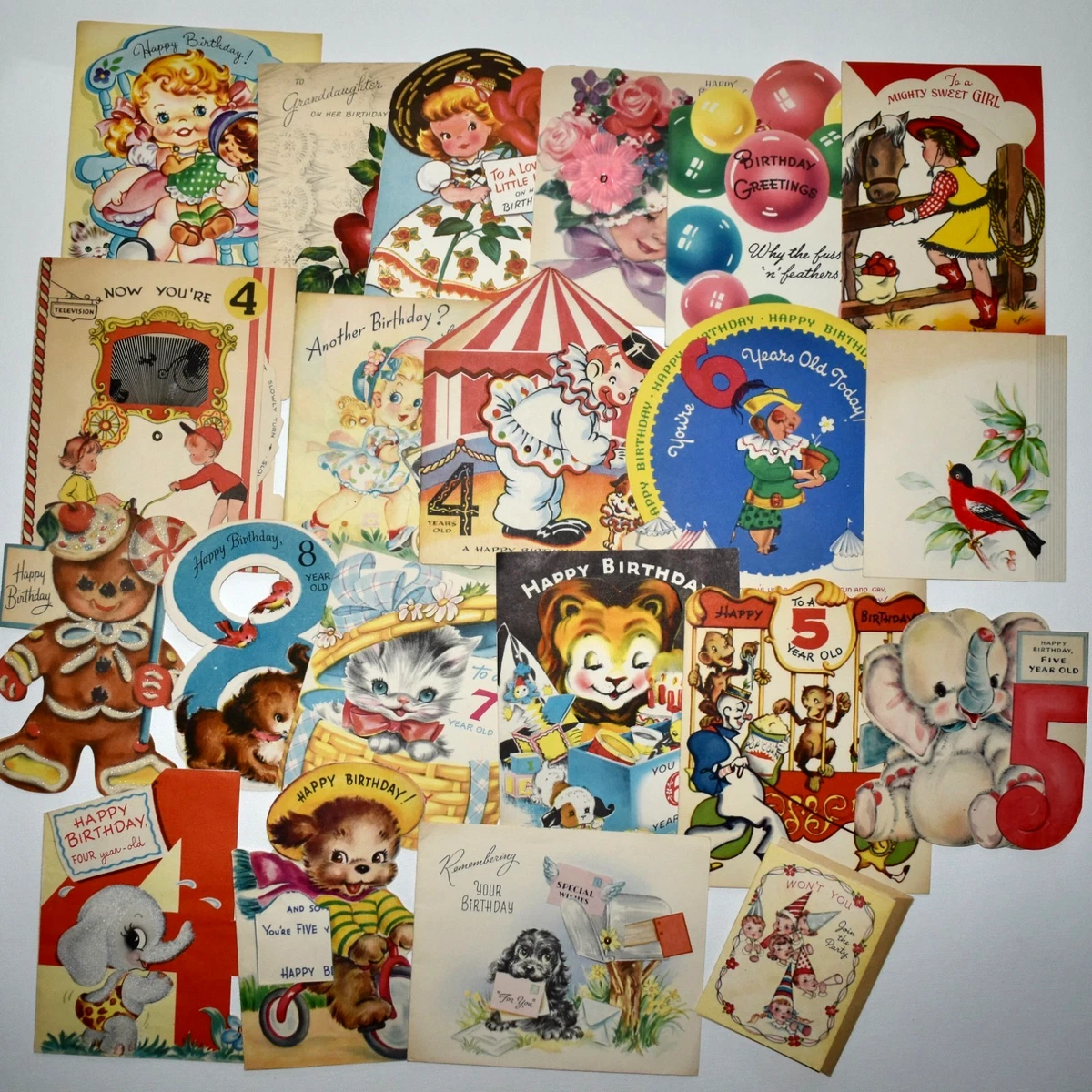 Preços baixos em Cartões de Aniversário antigos colecionáveis | eBay