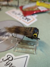Antique St Croix Fly Fishing Top Water Popper.  Zebra Pattern.