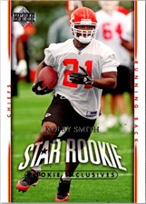 2007 Upper Deck Star Rookies Rookie Exclusives Edition Kolby Smith Football Card. rookie card picture