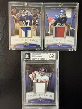 2006 Exquisite Collection Patch Eli Manning Shockey Plaxico Burress GIANTS NYG