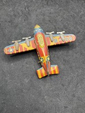 Antique 1940s B-29 Bomber Airplane Penny Tin Toy 100 Original Made in Japan
