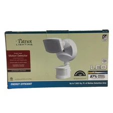 Patriot Lighting White LED Single Head Motion Sensor Outdoor Security Flood Lite