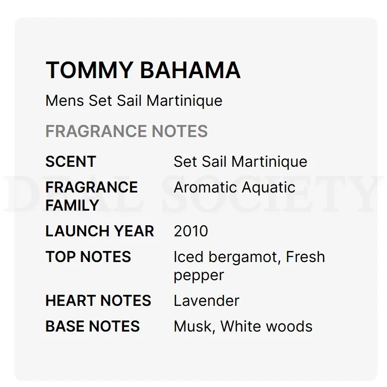 Tommy Bahama Juego Hombre Vela Martinica EDC Fragancia 3.4 OZ Foto 2 de 4