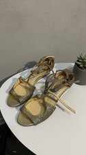 Jimmy Choo gold sandals woman size 36,5 made in Italy