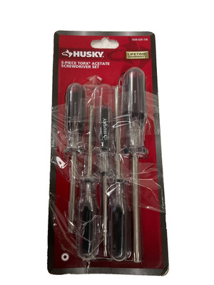 Husky 5 Piece Torx Acetate Screwdriver Set T10, T15, T20, T25, T30