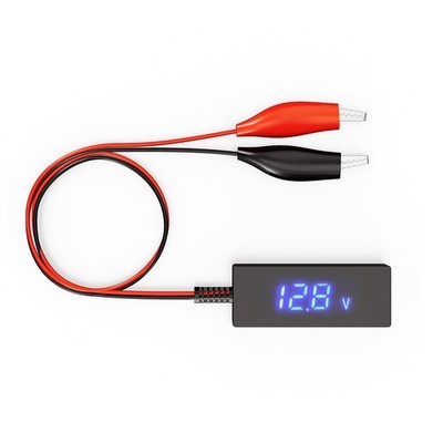 SUNAPEX 6V 12V 24V 48V Battery Voltage Tester with LCD Display,5V-60V Black 