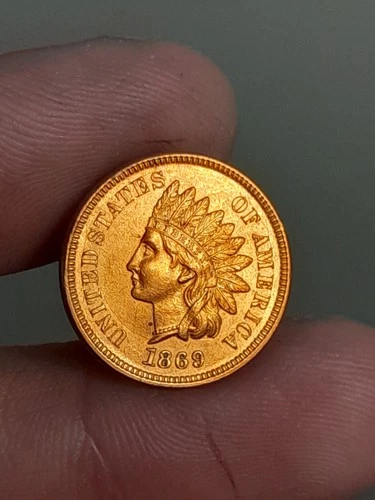 1869 Indian Head Cent BU Red