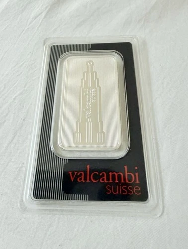 Valcambi Suisse Skyline Silver Bar 1 oz .999 fineness in Mint Sealed Assay Card