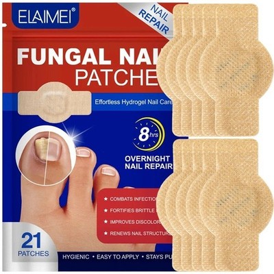 21pcs/box Fungal Nail Care Patches, box 8H Overnight Toenail Repair Care.