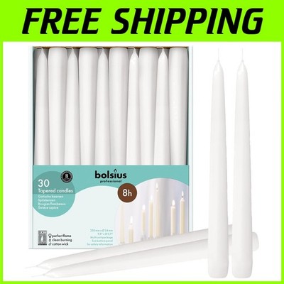 High Quality White Household Candles - 30 Pack