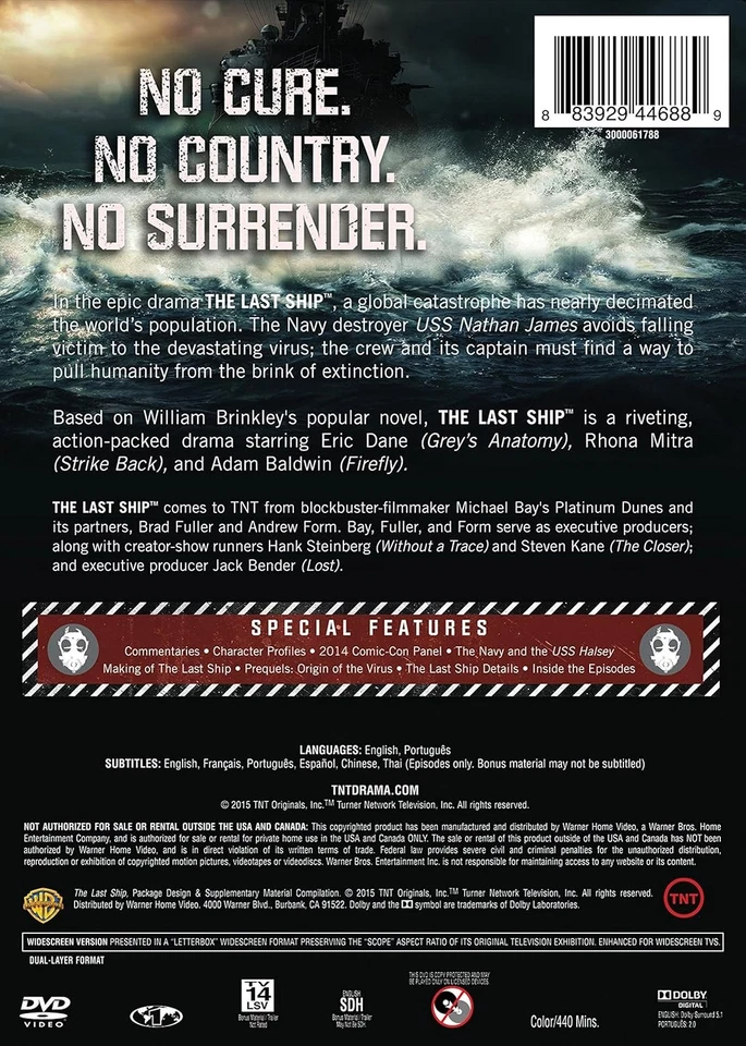 The Last Ship: Season 1 (DVD) Eric Dane Rhona Mitra Adam Baldwin Charles Parnell - Image 2 of 2