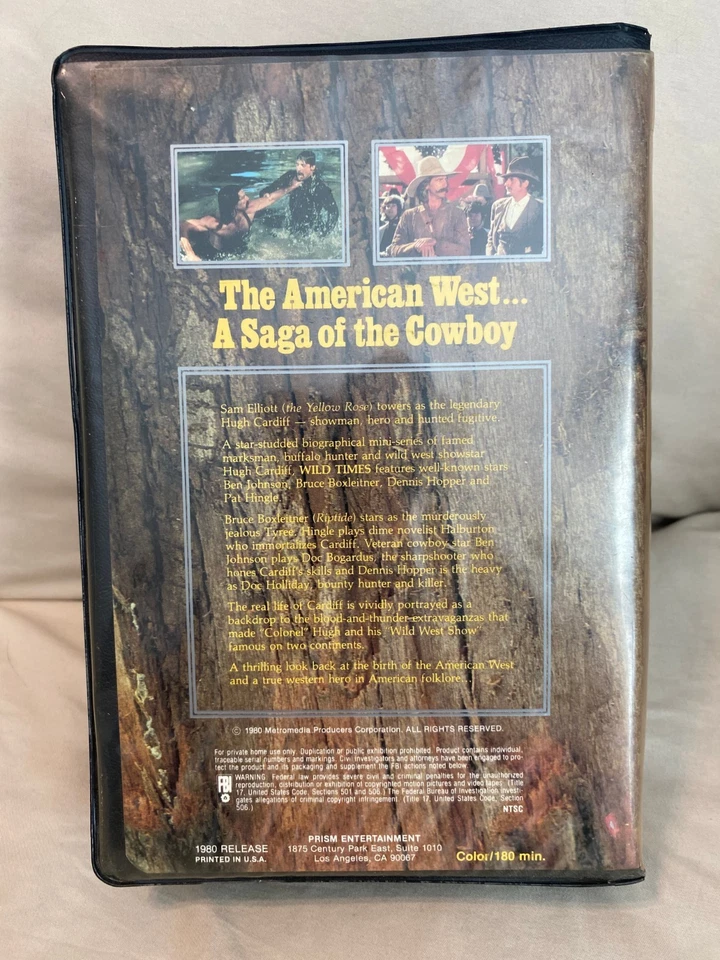 Wild Times VHS, 1980, 2-Tape Set)Prism Studio Big Box Clamshell West Coast Video - Image 2 of 4