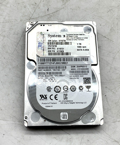 Seagate Constellation 1TB 2,5" SATA 6Gb/s Enterprise HDD ST91000640NS