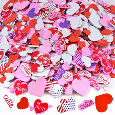 900 Pcs Valentine's Day Foam Hearts Self Adhesive Heart Stickers,Mixed Foam Stic