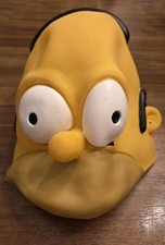 Vintage Homer Simpson Mask 2005 Matt Groening Fox Yellow Latex Halloween