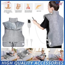 Electric Heat Wrap Heating Pad Neck Shoulder Back Warmer Pain Relief Washable