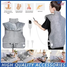 Electric Heat Wrap Heating Pad Neck Shoulder Back Warmer Pain Relief Washable