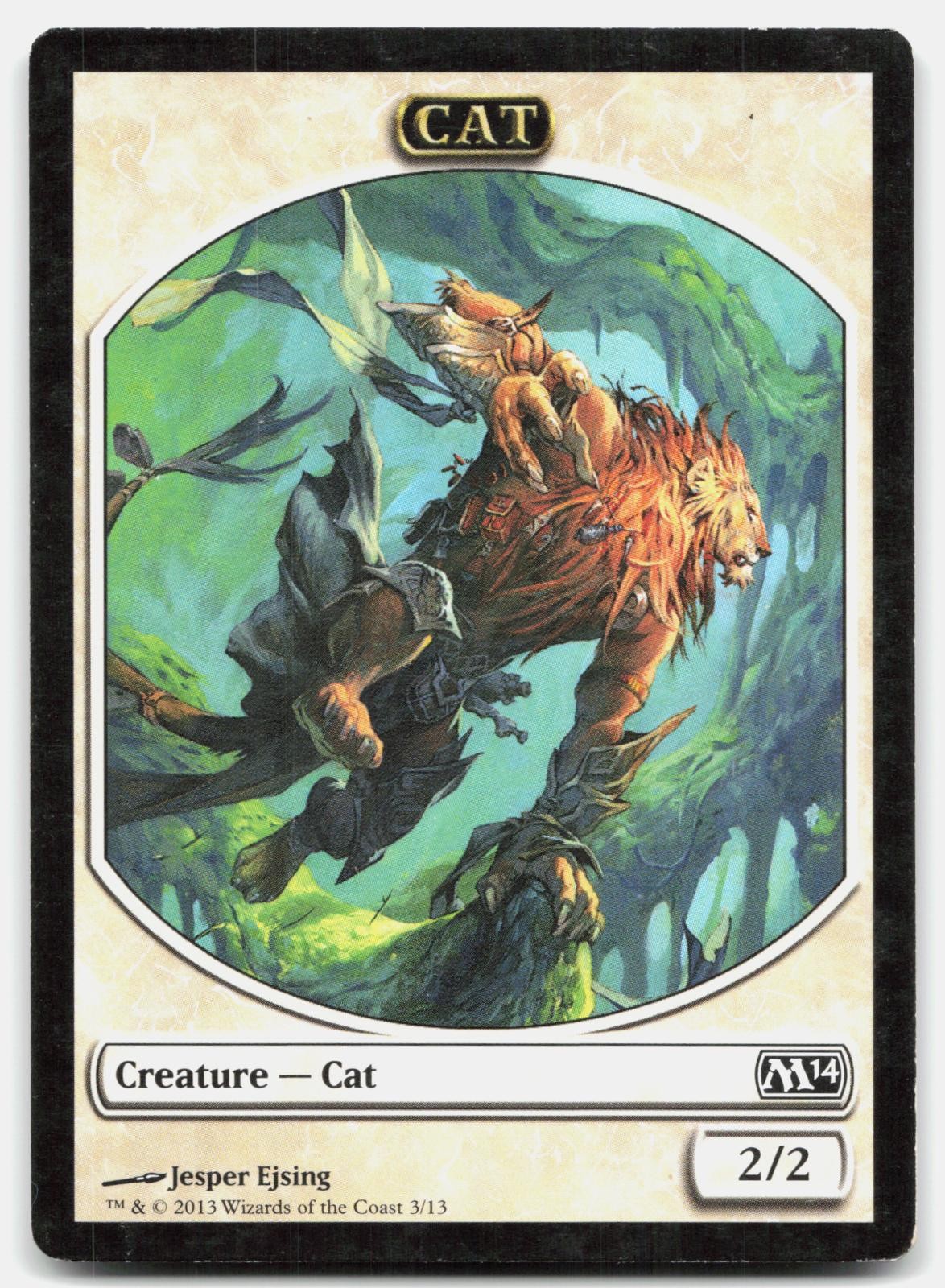 NM Cat Token Magic 2014 (M14) 3 M14 Magic: The Gathering