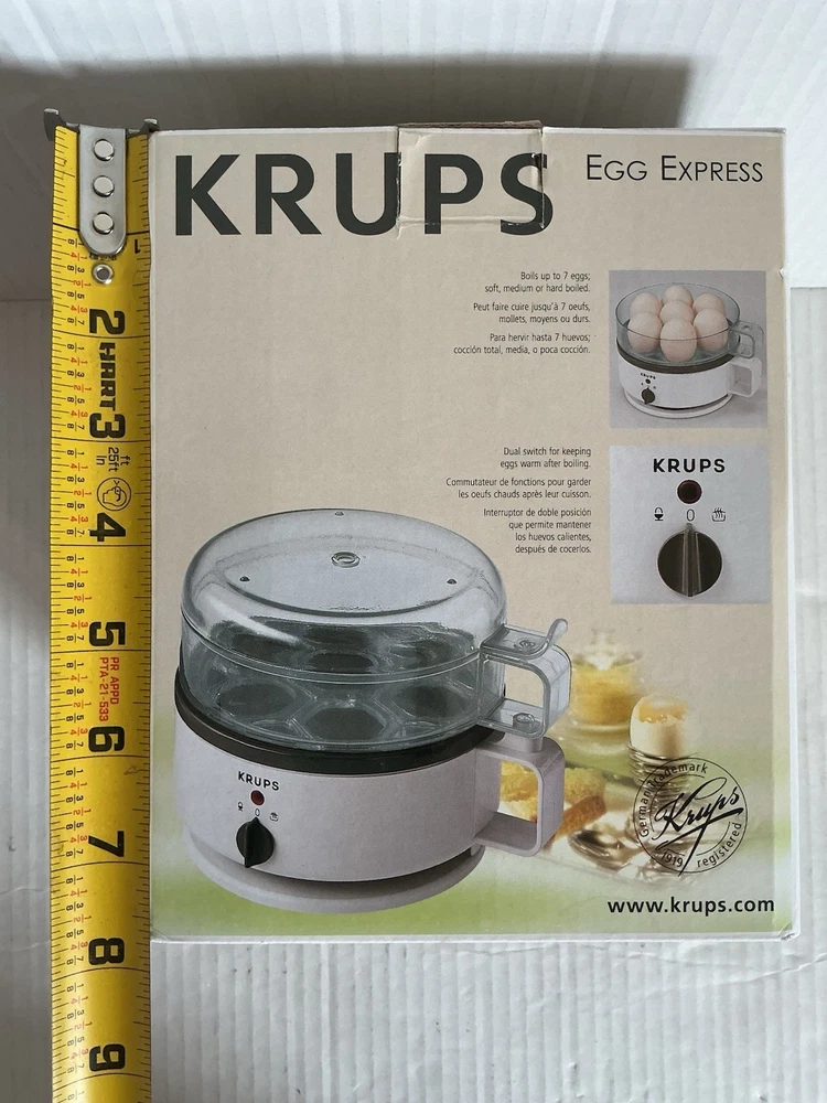 Krups Egg Express Electric Egg Cooker Boiler Poacher Non-Stick QVC NEW NOS