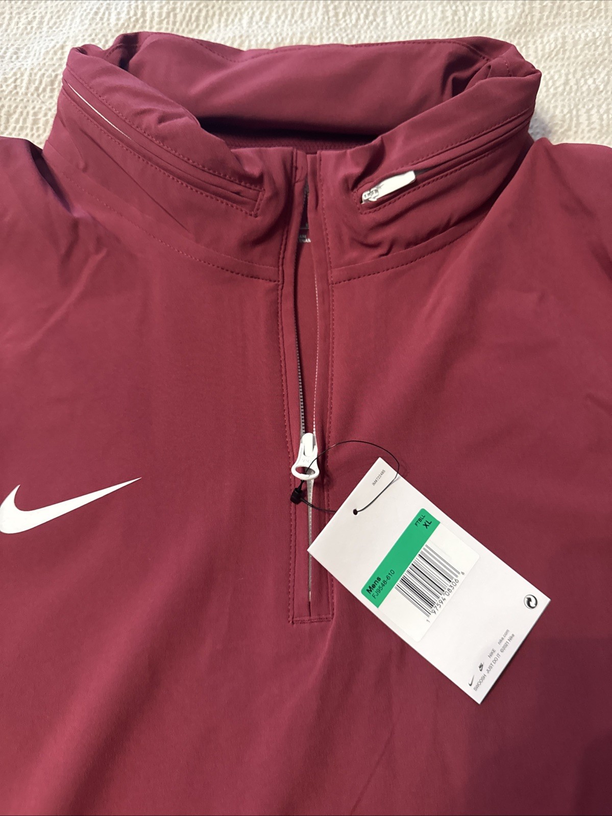 SACAI X NIKE Giacca uomo Nike Coaches marrone con cappuccio manica corta taglia XL FJ9548 610 nuova con etichette