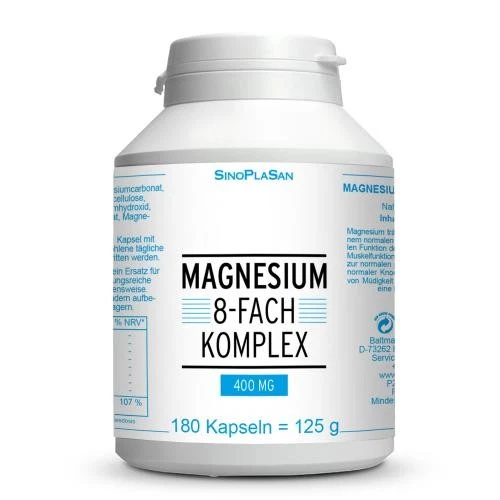 SINOPLASAN AG MAGNESIUM 8-fach Komplex 400mg Kapseln 180 St PZN 16793445