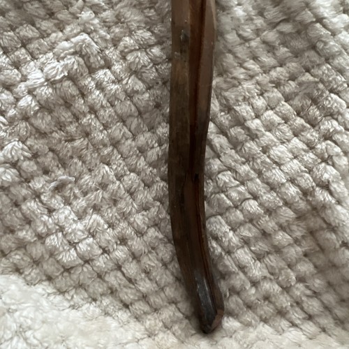 Hand Carved Wood Hawk Decor Stick With Hawk Head Carving And Beads - Picture 10 of 13