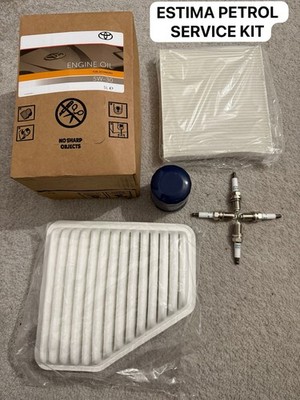TOYOTA ESTIMA BENZIN 2005-2020 3 FILTER & 4 STECKER & ÖL 5 LTR MIT GRATIS DE