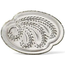 1950s Mid Century Pressed Crystal Glass Snack Plate 10 1/8"