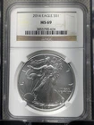 2014 American Silver Eagle S $1 - 1 oz .999 Silver NGC MS69 Brown Label - ASE
