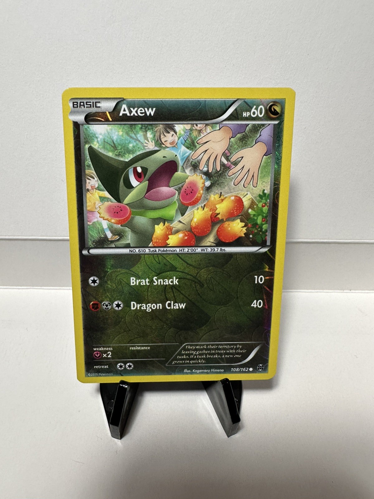 Pokemon - Axew - 108/162 - Reverse Holo Common - XY BREAKthrough - NM