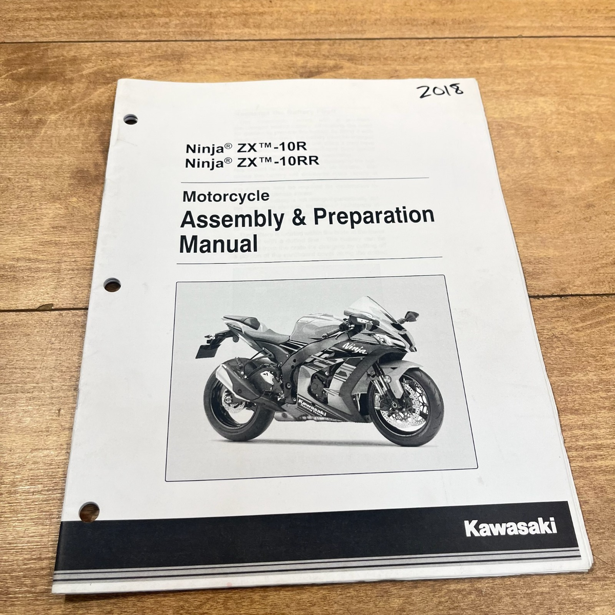 KAWASAKI OEM ASSEMBLY & PREPARATION MANUAL / 2018 NINJA ZX 10R