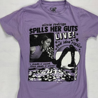 Olivia Rodrigo GUTS World Tour Graphic T Shirt Purple Womens