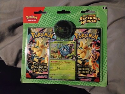 Pokémon TCG Mega Evolution Ascended Heroes Erika & Tangela Promo Booster 10ct