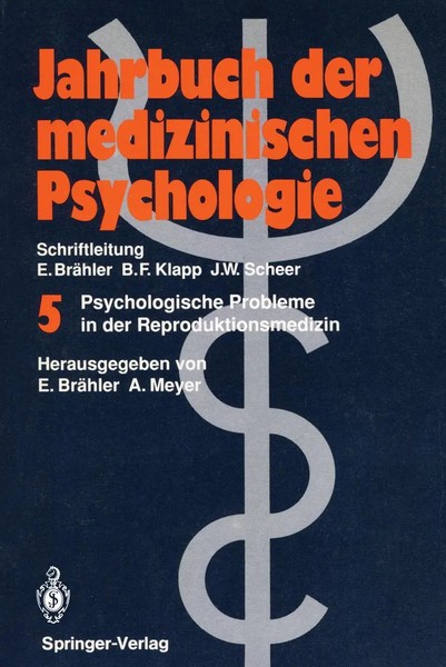 Elmar BräHler (U. A.) | Psychologische Probleme In Der Reproduktionsmedizin-image