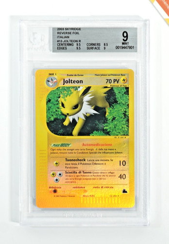 Pokemon BGS 9 Jolteon #13 Reverse Foil Skyridge 2003 Italian