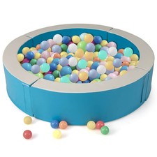 44.5" x 10" Baby Ball Pit Detachable Foam Ball Pit with 50 Colorful Ocean Balls