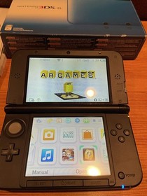 Original Nintendo 3DS XL Metallic Blue Handheld Console Working W/ Case, Charger