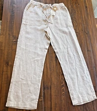 New With Tags Monoprix Premium  100% Linen Women's Pants Size S