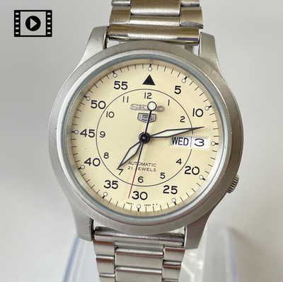 SEIKO 5 7S26-02J0 [US Stock] Vintage Military Beige Dial Men's