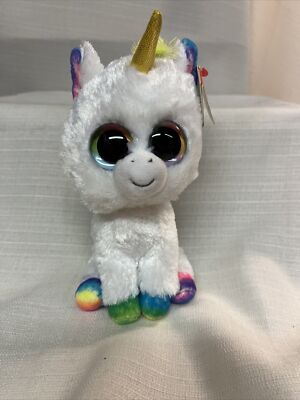 TY Beanie Boos PIXY Unicorn Rainbow 6  Plush Stuffed Animal Toy 2018 MWMTs