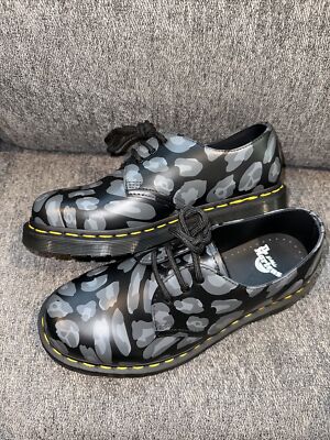 Doc Martens Black and Gray Leopard Print Shoes Dr. Martens Doc main image 2