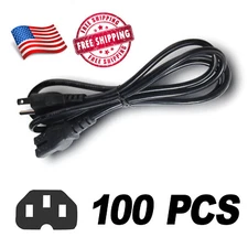 100 LOT AC Power Cord Cable Desktop Monitor Computer 6ft IEC320 Heavy Duty