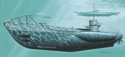 MIRAGE 40411 1:400 U-570 German Submarine - type U-VIIC Turm I 