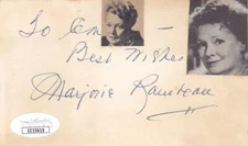 MARJORIE RAMBEAU d.1970 Signed To Index Card  Actress/Tobacco Road  EE33619