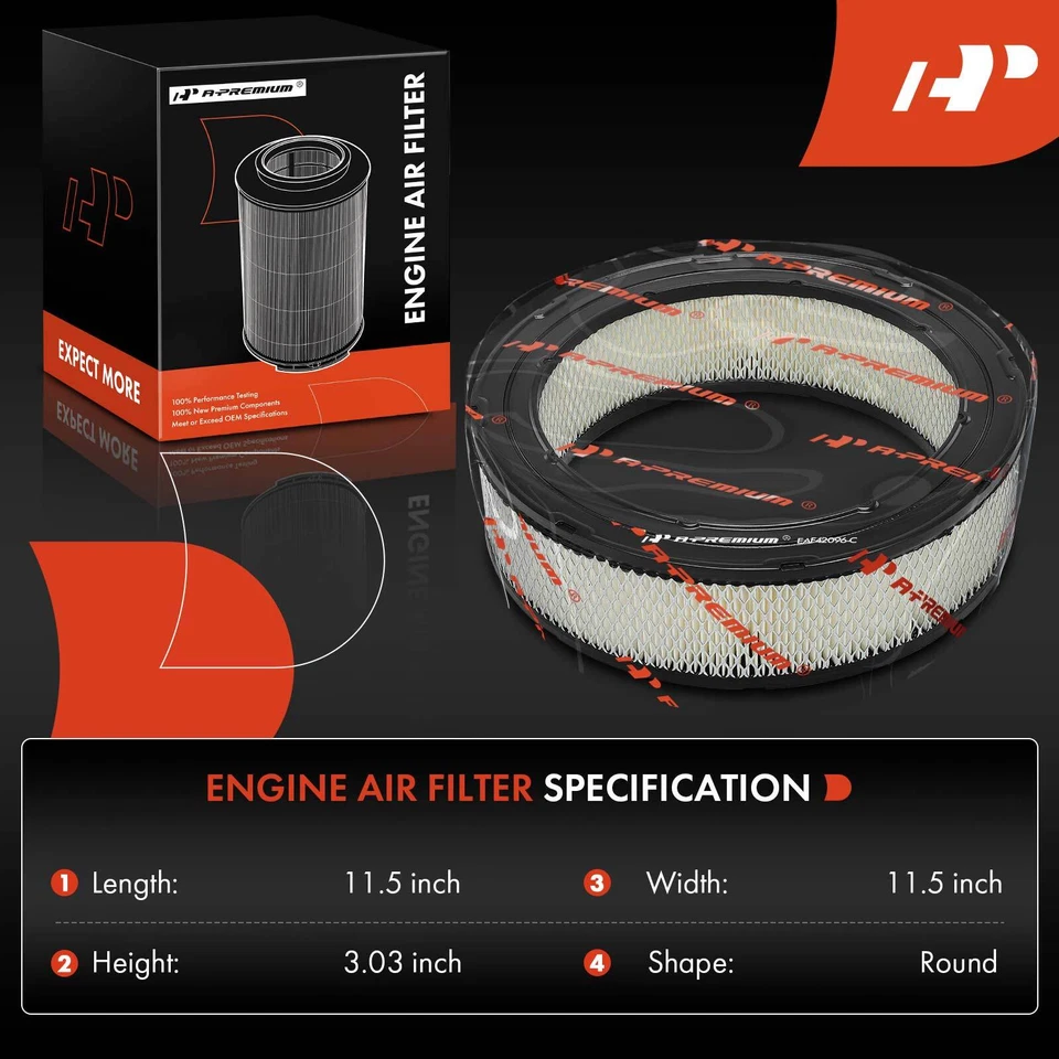 Engine Air Filter for Chevrolet Malibu 1964-1966 Impala 1959-1966 GMC Truck 1960 - Image 2 of 4