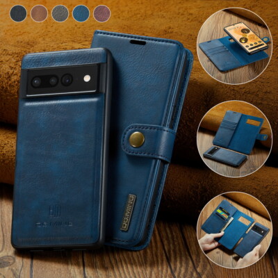 2in1 Magnetische Abnehmbare Leder Brieftasche Etui Abdeckung für Google Pixel 6 7 Pro 5A 6A