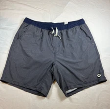 VUORI Kore Blue Striped Lined Athletic Stretch Sports Men size XL Outdoors Run