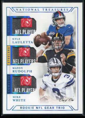 2018 National Treasures Gear Rudolph Lauletta Mike White Rookie Triple Patch 1/1