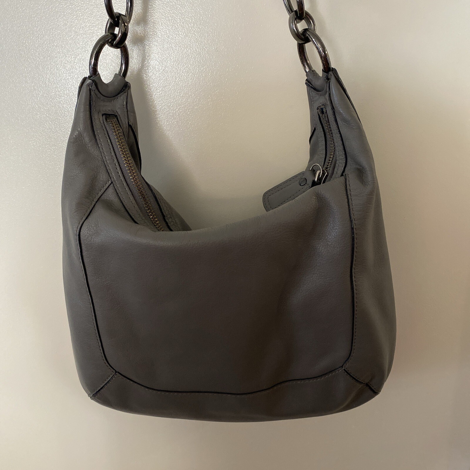 COACH 18287 KRISTIN Gray Python Croc Leather Cros… - image 10